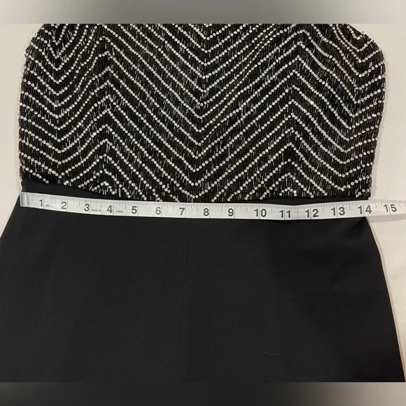 Alice + Olivia | Lina Leather Trimmed Embellished Wide Leg Jumpsuit | 6 - Picture 7 of 16